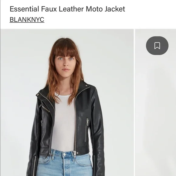 NWT BLANKNYC Faux Leather Moto Jacket, Black - Picture 7 of 12